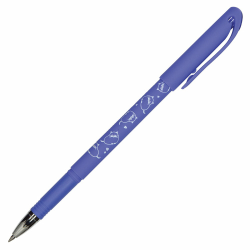 Ручка стираемая гелевая BRUNO VISCONTI Кошечка, узел 0,5 мм, линия письма 0,3 мм, синяя фото 5