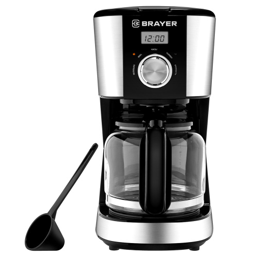 Кофеварка капельная BRAYER BR1122, 900 Вт, объем 1,5 л, черная фото 2
