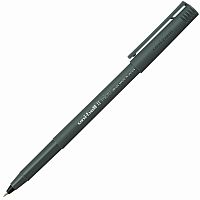 Ручка-роллер Uni-Ball II Micro, ЧЕРНАЯ, корпус черный, узел 0,5мм, линия 0,24мм, UB-104 Black
