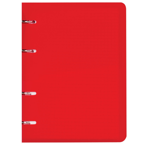 Тетрадь на кольцах BRAUBERG "Красный", А5, 160х215 мм, 80 л., пластик, клетка фото 8