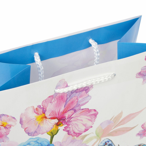 Пакет подарочный ЗОЛОТАЯ СКАЗКА "Бабочка на цветке", 17,8x9,8x22,9 см, ламинированный фото 4