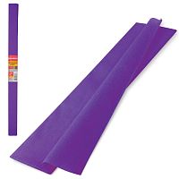 Бумага гофрированная (креповая) BRAUBERG, 32 г/м2, фиолетовая, 50х250 см, в рулоне