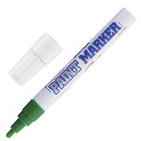 Маркер-краска лаковый (paint marker) MUNHWA, 4 мм, нитро-основа, алюминиевый корпус, зеленый