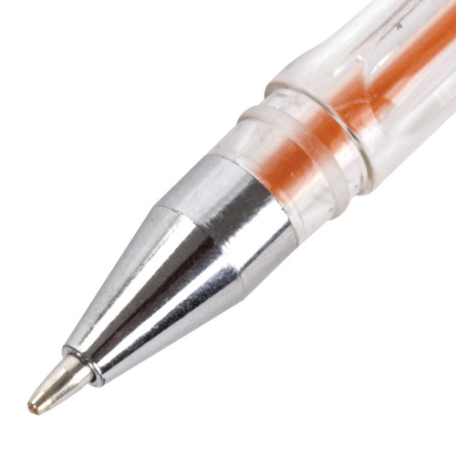 Ручки гелевые ПИФАГОР, 6 цветов, блестки, корпус прозрачный, линия письма 0,5 мм фото 4