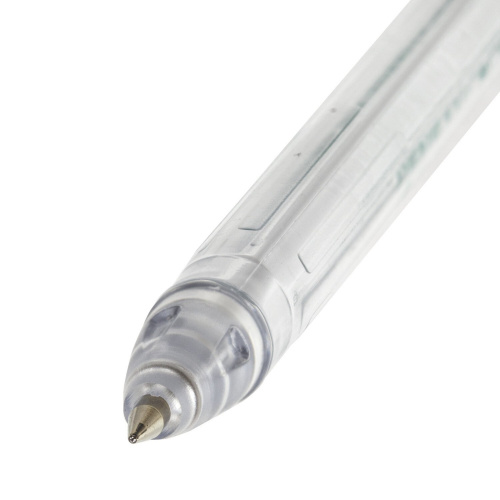 Ручка шариковая масляная PENSAN "Global-21", корпус прозрачный, линия письма 0,3 мм, черная фото 6