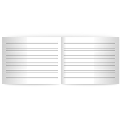 Тетрадь для нот А5, 24 л., обложка мелованный картон, горизонтальная, на скобе, BRAUBERG, "Музыка", 404639 фото 3
