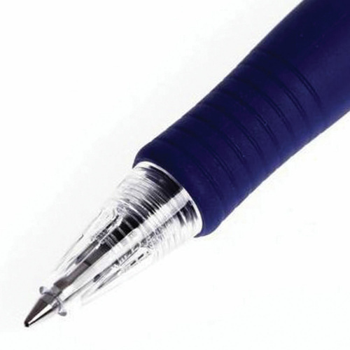 Ручка шариковая масляная автоматическая с грипом PILOT "Super Grip", линия письма 0,32 мм, синяя фото 3