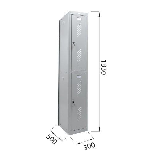 Шкаф (секция без стенки) металлический для одежды BRABIX "LK 02-30", 1830х300х500 мм, усиленный фото 3