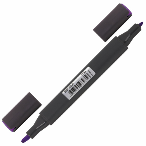 Маркер для скетчинга двусторонний BRAUBERG ART CLASSIC, 1 мм-6 мм , фиолетовый фото 2