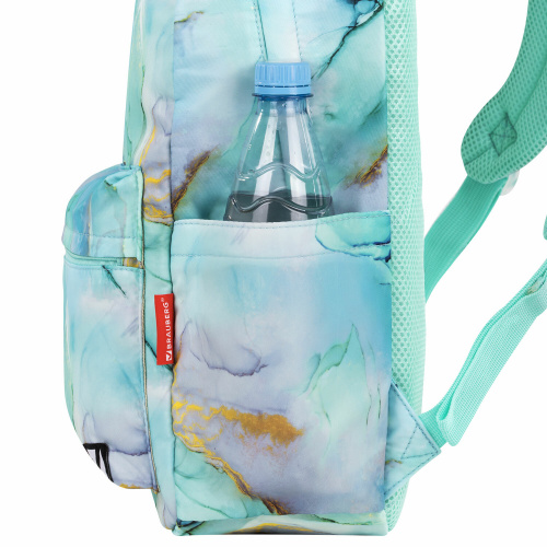 Рюкзак BRAUBERG DREAM универсальный с карманом для ноутбука, эргоном, Mint marble, 42, 271676 фото 7