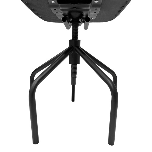 Кресло кассира, ресепшн РС66, на винте, без подлокотников, кожзам, черное фото 3