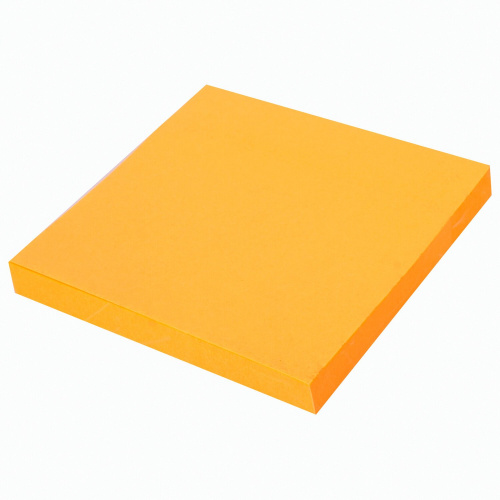 Блок самоклеящийся (стикеры) BRAUBERG, 76х76 мм, 90 листов, неоновый оранжевый фото 6