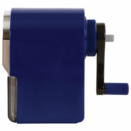 Точилка механическая BRAUBERG "ORIGINAL", для ч/гр и цвет карандашей, креплен к столу, корпус синий фото 2