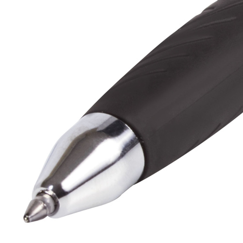 Ручка гелевая автоматическая с грипом BRAUBERG "Jet Gel", печать, линия письма 0,4 мм, черная фото 8