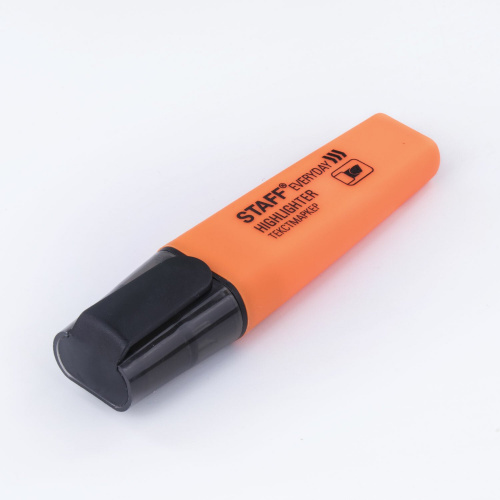 Текстовыделитель STAFF "EVERYDAY", скошенный наконечник, 1-5 мм, оранжевый фото 6