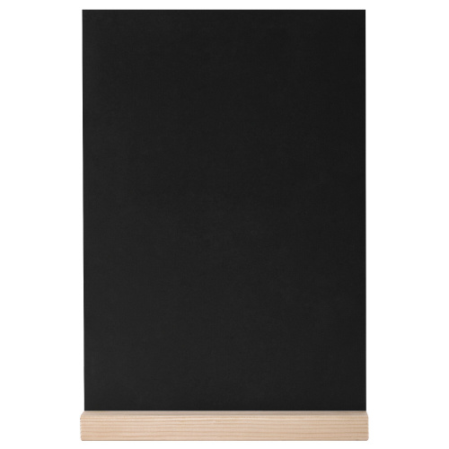 Табличка меловая настольная А4, вертикальная, на деревянной подставке, ПВХ, черная, BRAUBERG, 291298 фото 8