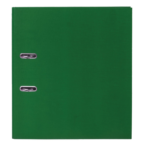 Папка-регистратор ОФИСМАГ, с арочным механизмом, покрытие из ПВХ, 75 мм, зеленая фото 3