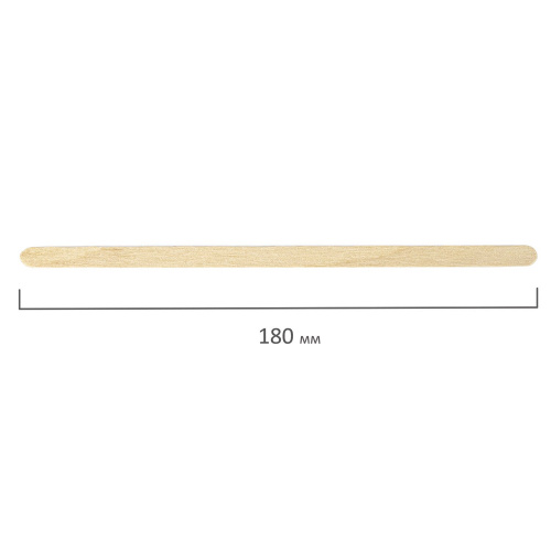 Размешиватель одноразовый деревянный БЕЛЫЙ АИСТ, 180 мм, 1000 шт. фото 3