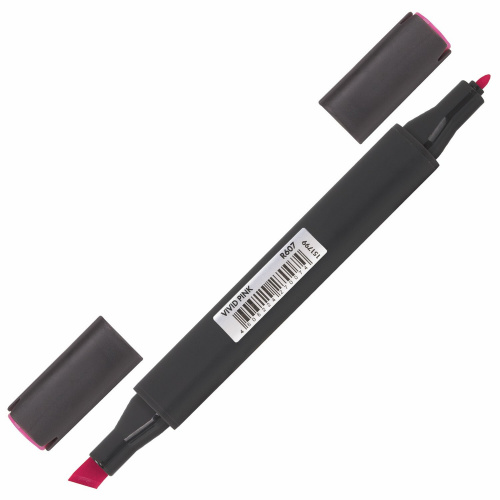Маркер для скетчинга двусторонний BRAUBERG ART CLASSIC, 1 мм-6 мм , ярко-розовый фото 8