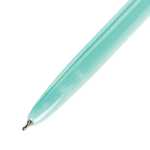 Ручка шариковая автоматическая BRAUBERG "PASTEL", корпус ассорти, линия письма 0,35 мм, синяя фото 5