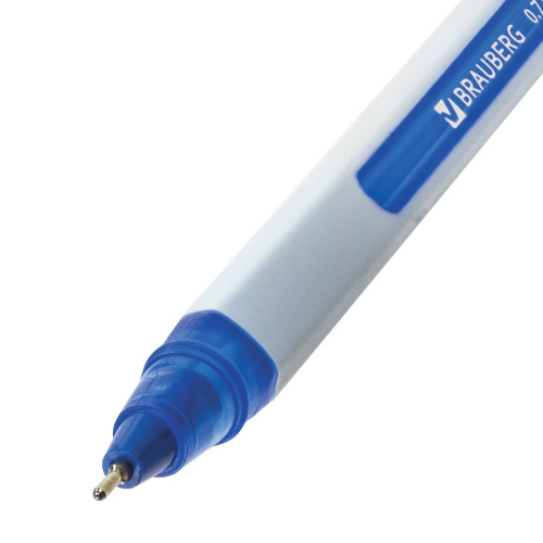 Ручка шариковая масляная BRAUBERG "Extra Glide Soft White", линия письма 0,35 мм, синяя фото 6