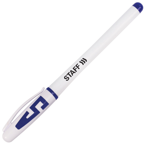 Ручки гелевые с грипом STAFF "Manager", 4 цвета, корпус белый, узел 0,5 мм фото 5