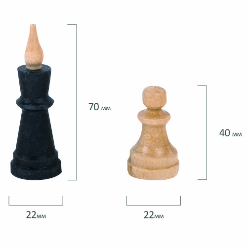 Шахматы ЗОЛОТАЯ СКАЗКА, доска 29х29 см, классические обиходные, деревянные, лакированные фото 3