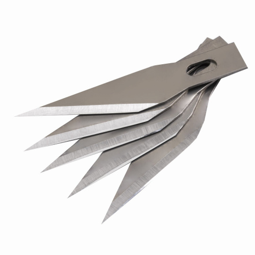 Нож макетный (скальпель) BRAUBERG "Special", 6 лезвий в комплекте, металлический корпус, блистер фото 3