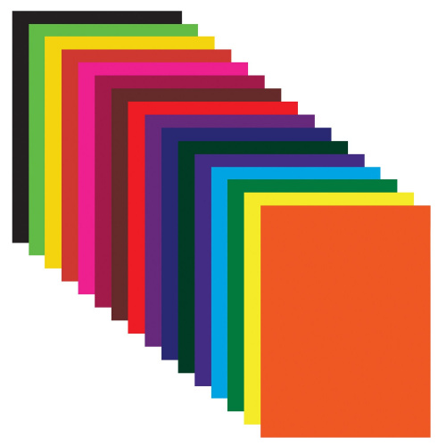 Цветная бумага ПИФАГОР "Лиса", А4, газетная, 16 л., 16 цв., на скобе, 200х280 мм фото 2