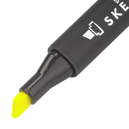 Маркер для скетчинга двусторонний BRAUBERG ART CLASSIC, 1 мм-6 мм , желтый флуоресцентный фото 7