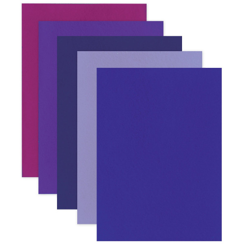 Цветной фетр для творчества ОСТРОВ СОКРОВИЩ, А4, 5 листов, 5 цветов, оттенки фиолетового фото 5