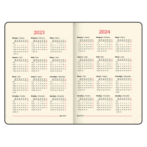 Ежедневник датированный 2023 BRAUBERG "Imperial", А5, 138x213 мм, под кожу, розовый фото 2