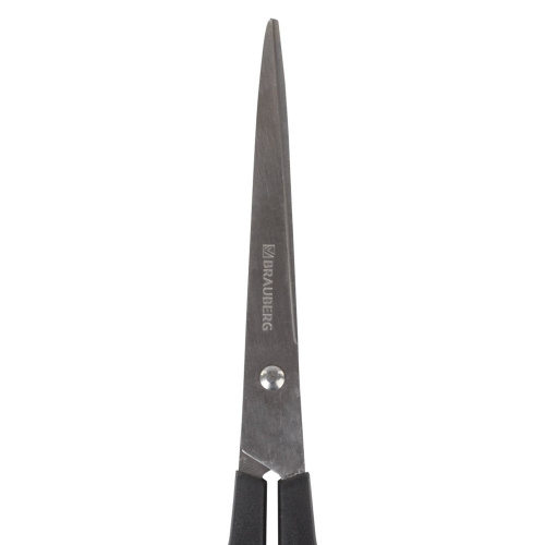 Ножницы BRAUBERG "Standard", 180 мм, черные, классической формы, 2-х сторонняя заточка фото 6