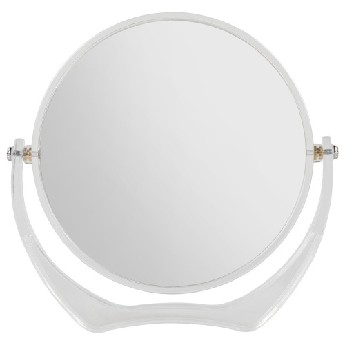 Зеркало настольное BRABIX, круглое, диаметр 17 см, двустороннее, прозрачная рамка фото 8