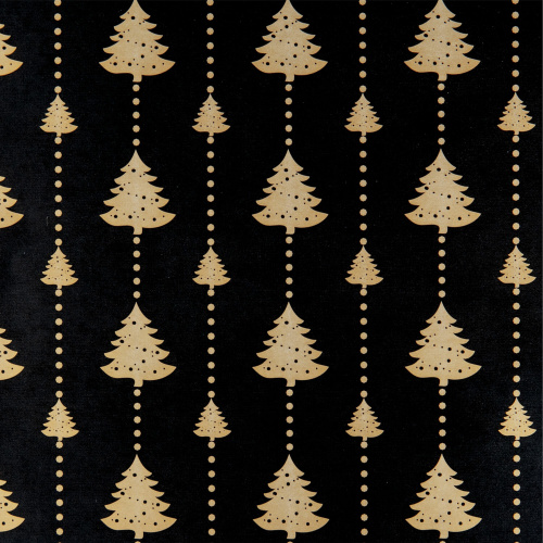 Бумага упаковочная новогодняя ЗОЛОТАЯ СКАЗКА "Black&Gold" 70х100 см, 10 дизайнов ассорти фото 2