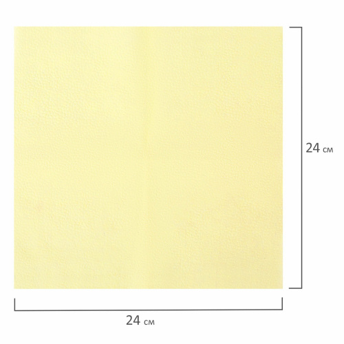 Салфетки бумажные LAIMA, 100 шт., 24х24 см, жёлтые (пастельный цвет), 100% целлюлоза фото 3