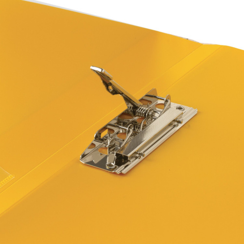 Папка BRAUBERG "Contract", с боков металлич прижимом и внутрен карманом , до 100 л., 0,7 мм, желтая фото 5