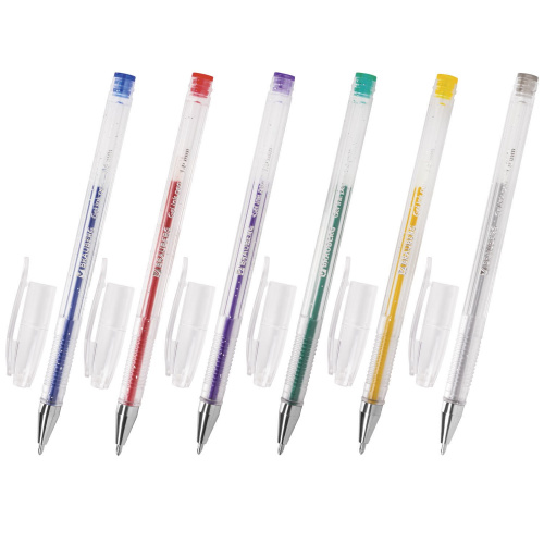 Ручки гелевые BRAUBERG "Jet", 6 цветов, блестки, узел 1 мм, линия письма 0,8 мм фото 10