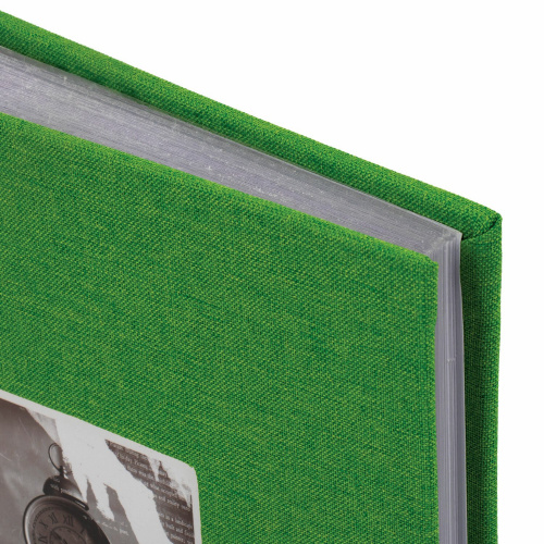 Фотоальбом BRAUBERG "Лайм", 200 фото, 10х15 см, ткань, зеленый фото 3