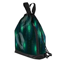 Мешок для обуви ЮНЛАНДИЯ "Matrix", 46х36 см, с ручками, боковой карман на молнии