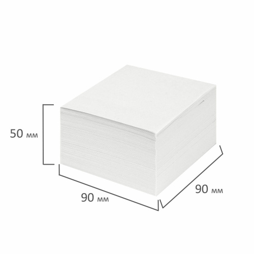 Блок для записей STAFF, непроклеенный, куб 9х9х5 см, белизна 70-80% фото 2