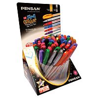 Ручка гелевая PENSAN "Glitter Gel", чернила с блестками, линия письма 0,5 мм, дисплей, черная