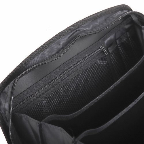 Папка-портфель пластиковая BRAUBERG, А4+, 4 отделения, 2 кармана, на молнии, черный фото 6