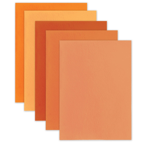 Цветной фетр для творчества ОСТРОВ СОКРОВИЩ, А4, 5 листов, 5 цветов, оттенки оранжевого фото 7