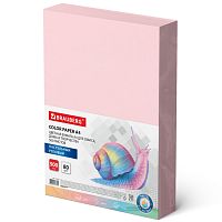 Бумага цветная BRAUBERG, А4, 80 г/м2, 500 л., пастель, розовая, для офисной техники