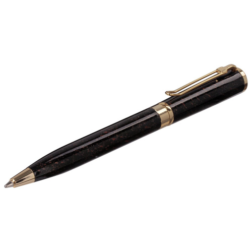 Ручка подарочная шариковая GALANT "TINTA MARBLE", корпус коричневый, золотистые детали, синяя фото 8
