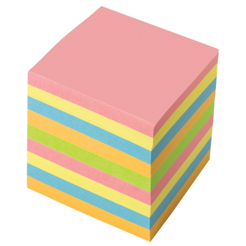 Блок для записей BRAUBERG непроклеенный, куб 9х9х9 см, цветной фото 3