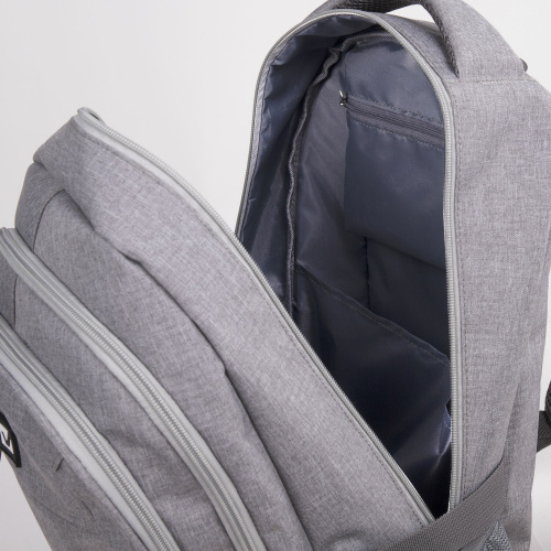 Рюкзак BRAUBERG, 46х31х18 см, универсальный, 3 отделения, светло-серый фото 7