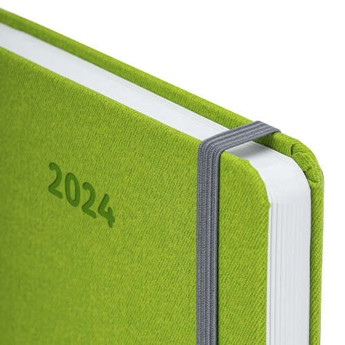 Ежедневник датированный 2024 А5 138x213 мм, BRAUBERG "Mosaic", под кожу, зеленый, 114903 фото 4