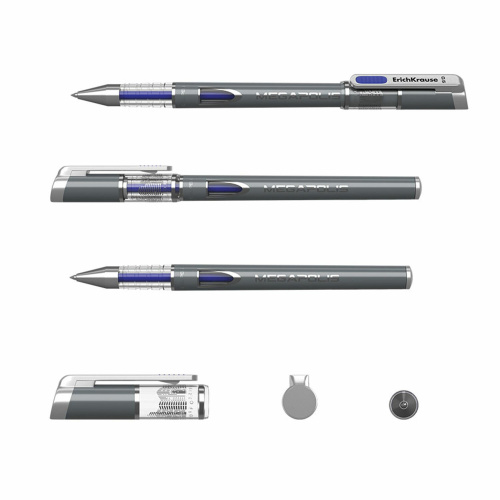 Ручка гелевая ERICH KRAUSE "Megapolis Gel", корпус с печатью, линия письма 0,4 мм, черная фото 5